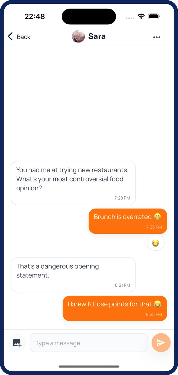 A conversation between two matches